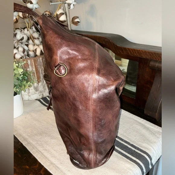 Bed Stu Leather 3 In 1 Delta Backpack Shoulder Bag HandBag Teak Rustic MSRP 345 - Picture 8 of 15